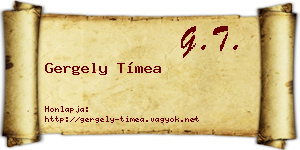 Gergely Tímea névjegykártya