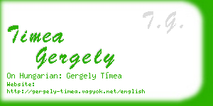 timea gergely business card